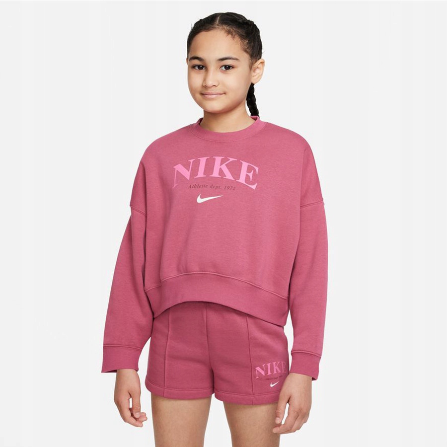 Mikina Nike Sportswear Trend Flc Crew DV2563 633 růžová M (137-147)