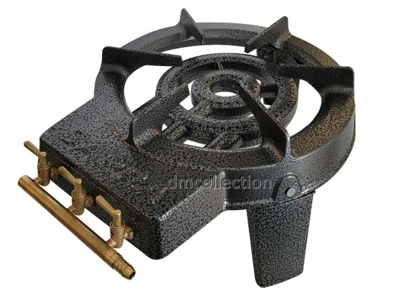 Litinový plynový gastronomický hořák, stolička 9,8 kW