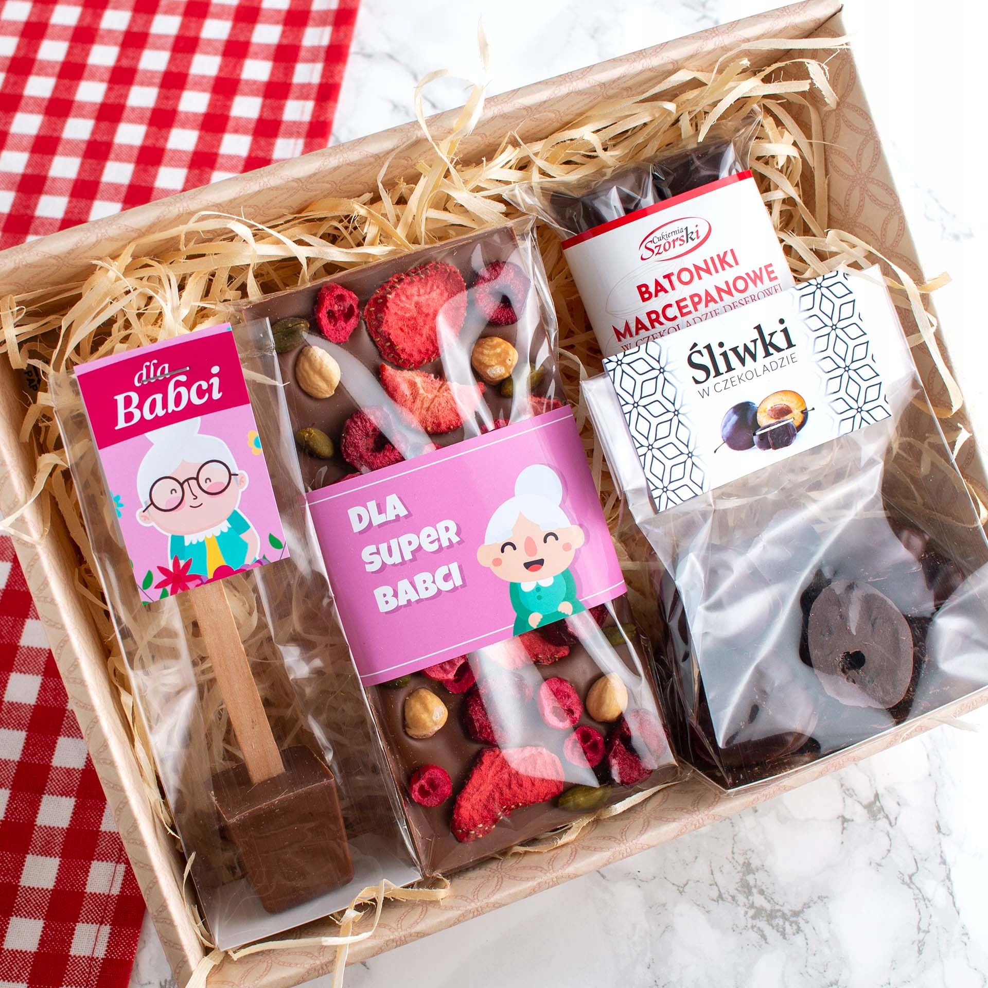 Kosz prezentowy dla babci
