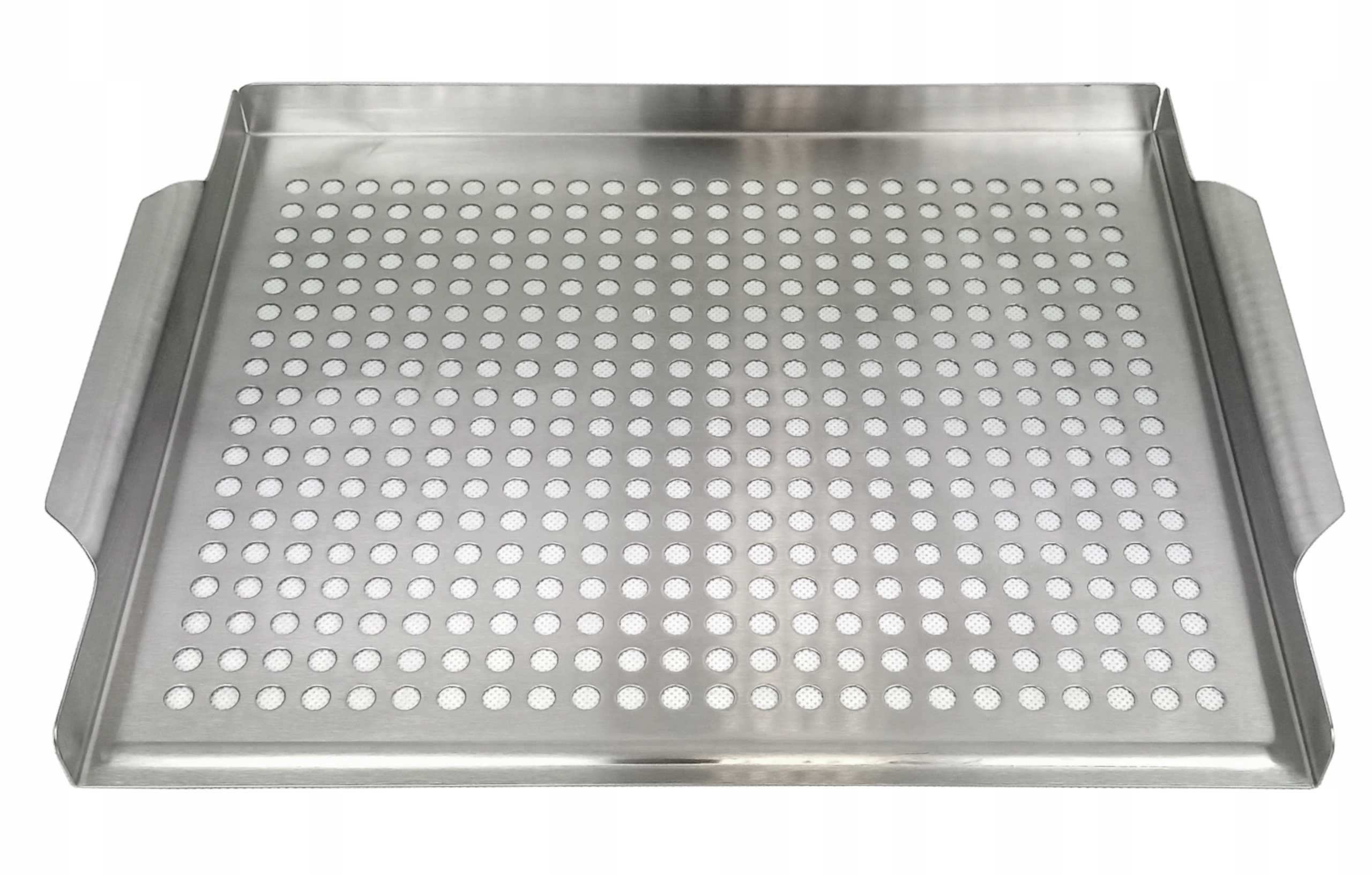 Taca do Grilla ze Stali Nierdzewnej Ruszt do Warzyw i Ryb Tacka Wielorazowa Długość 40 cm