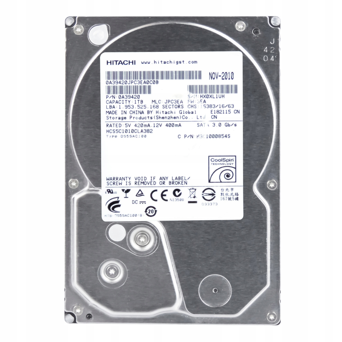 1TB 5.7K 8MB Sata II 3.5'' HCS5C1010CLA382