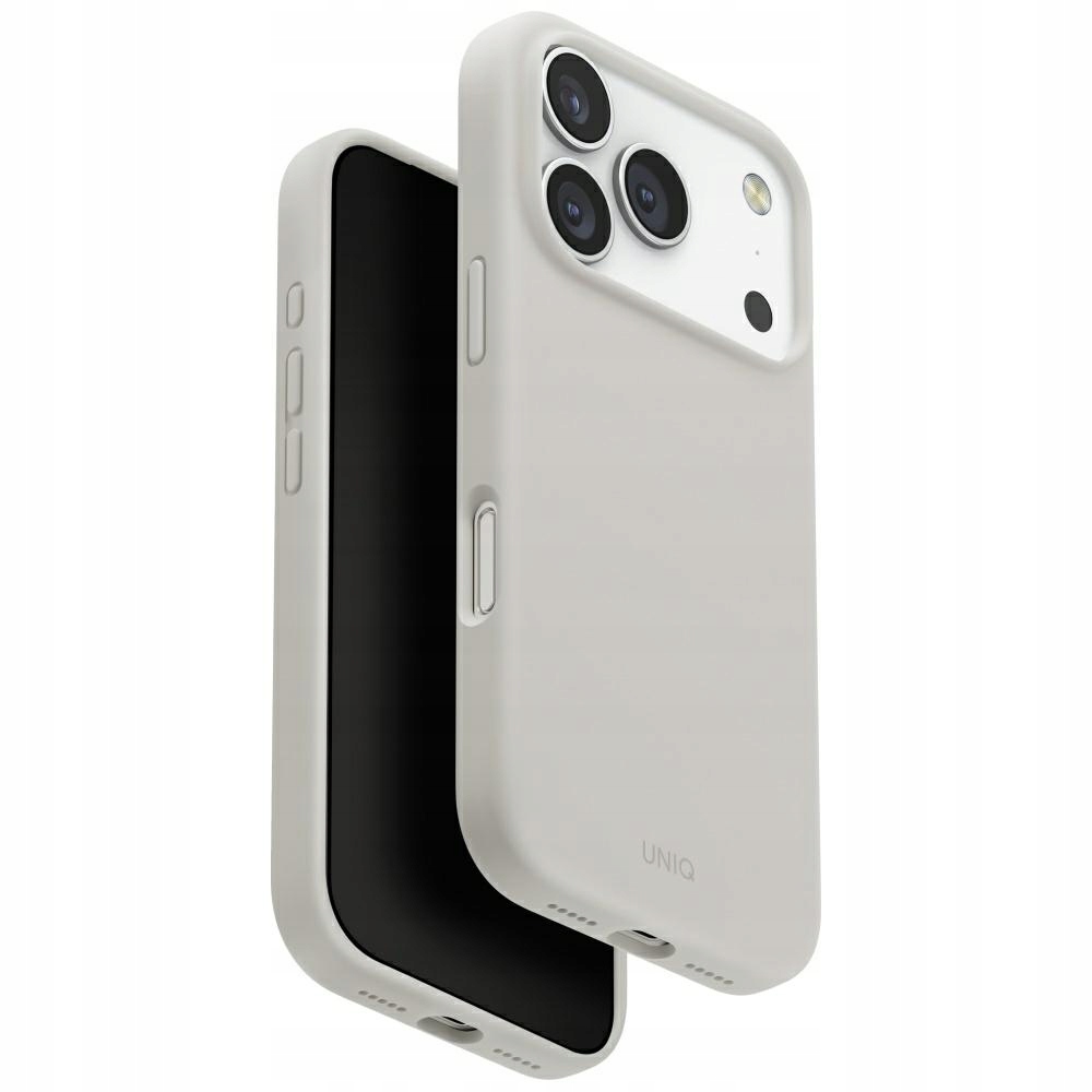 Pouzdro Uniq Lino pro iPhone 17 Pro Magclick Charging, světle šedé