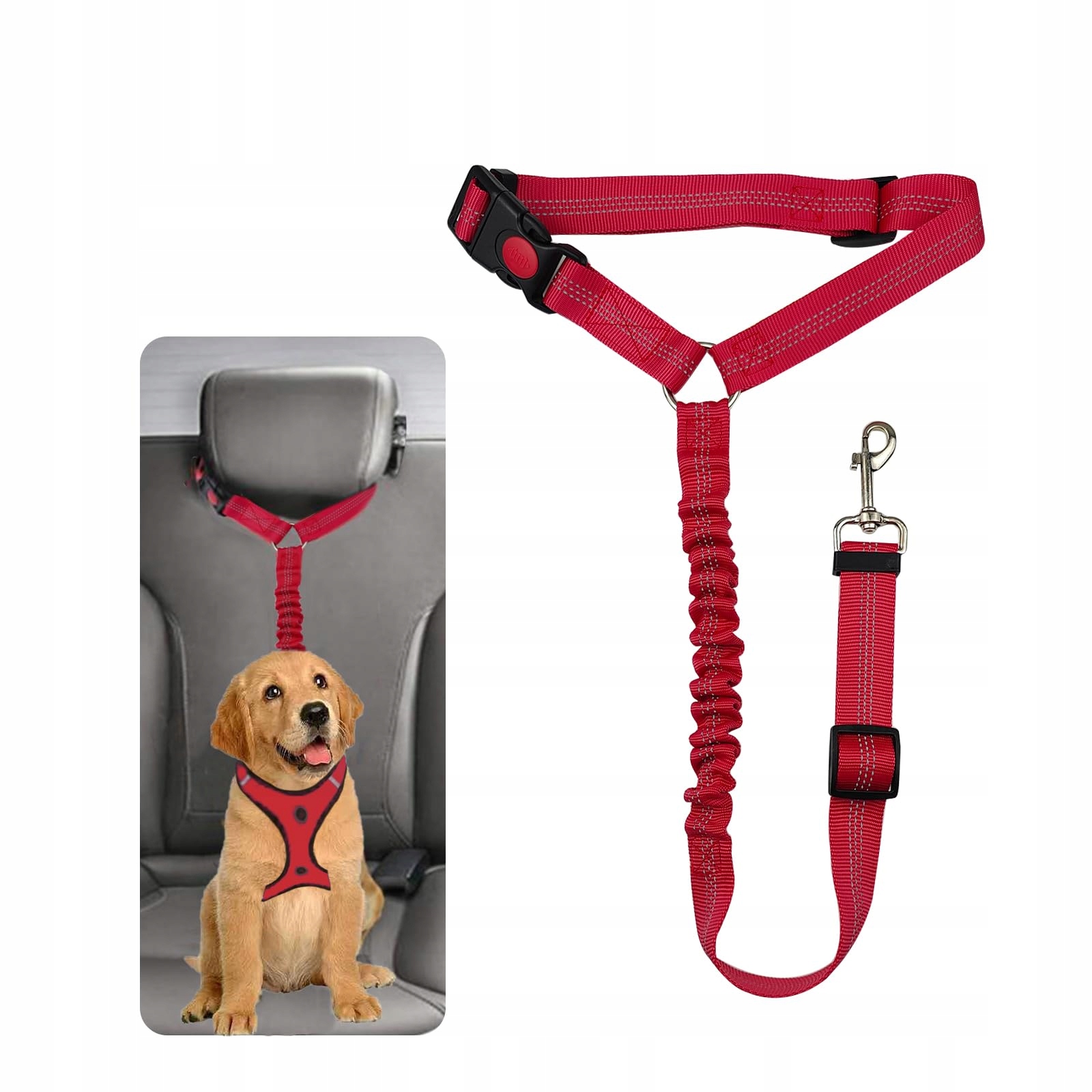 Levně Swauswauk Pro Psa Postroj do auta červený