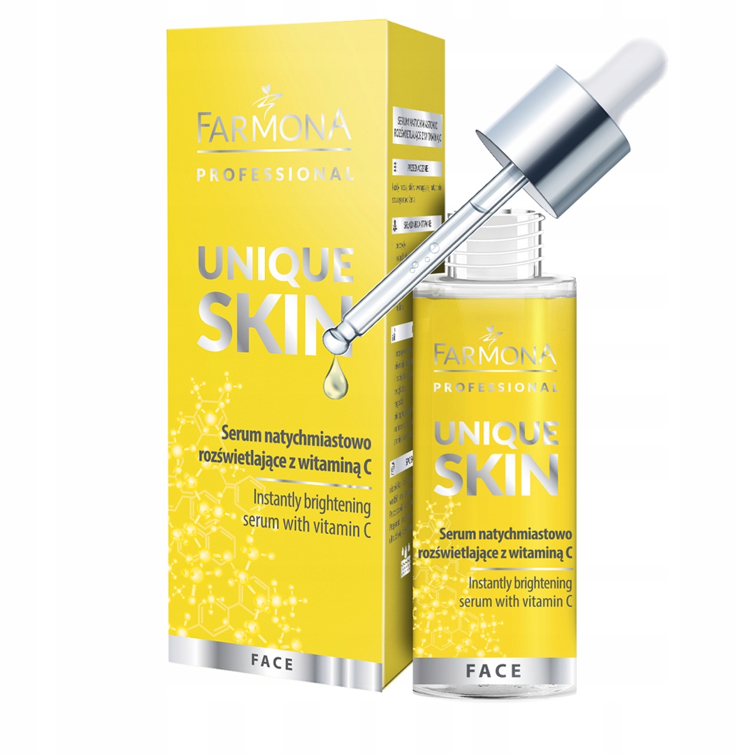 Unique Skin Rozjasňující sérum s vitamínem C pro okamžitý efekt, 30 ml