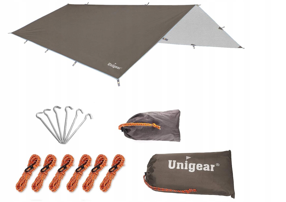 TARP TURYSTYCZNY PŁACHTA PLANDEKA 3 x 3 m 210 T UNIGEAR