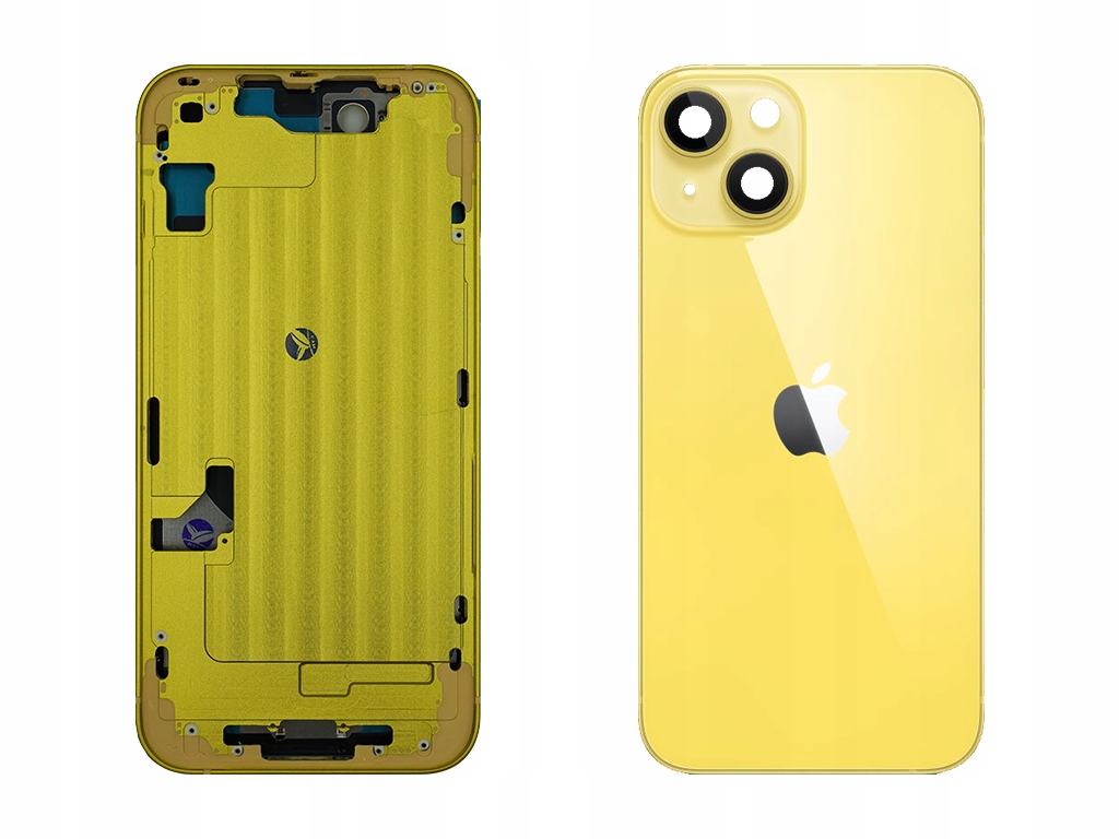 iPhone 14 Plus Tělo Rámeček Kryt Zadní strana Žlutá