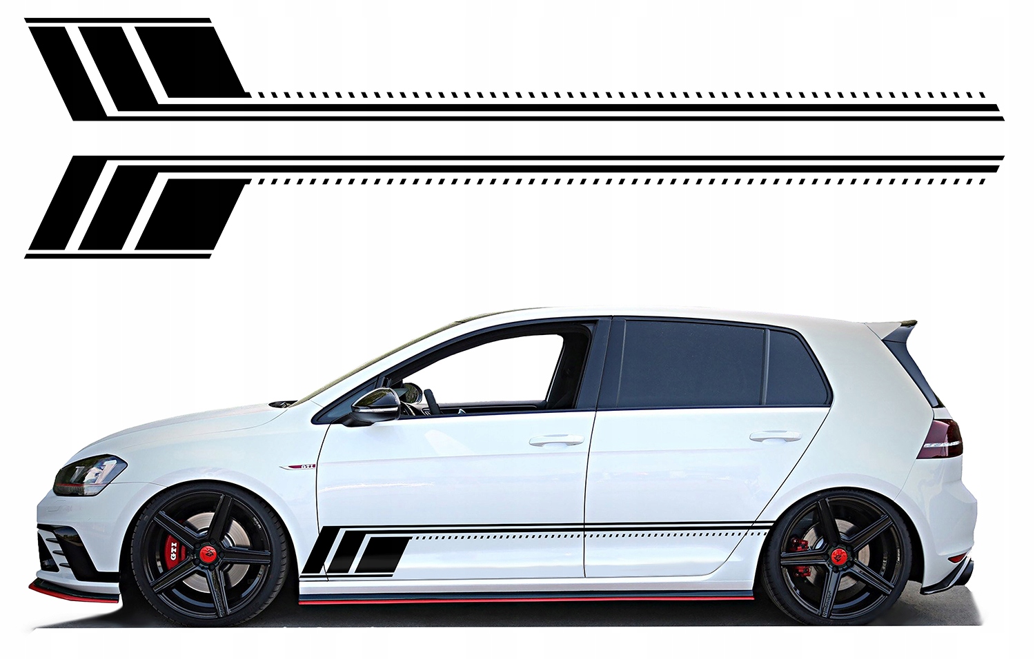 2x Samolepky Grafika na auto bok auta Pásy Pásky Linky 230x28,5