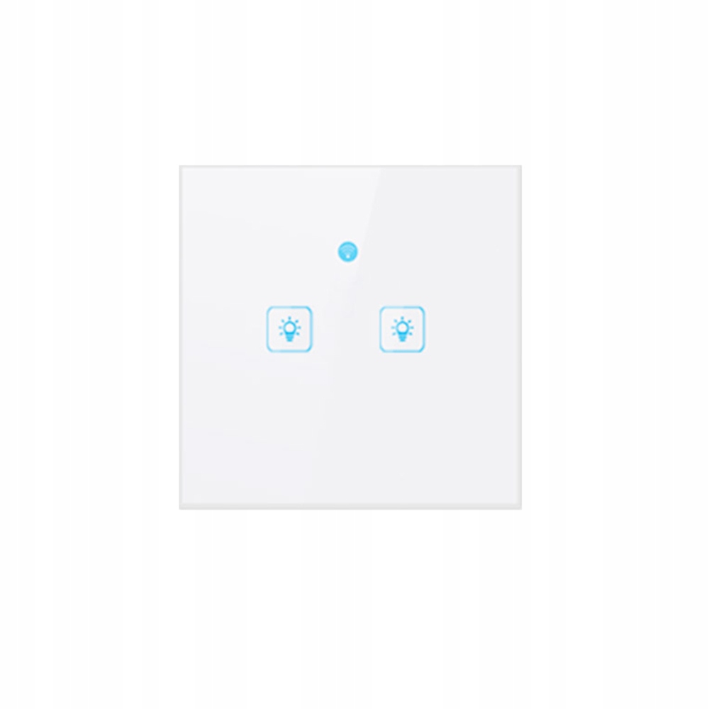 Dotykowy WŁĄCZNIK ŚWIATŁA Podwójny Szkło WIFI LED Kod producenta WS-EU-2C-White eWeLink