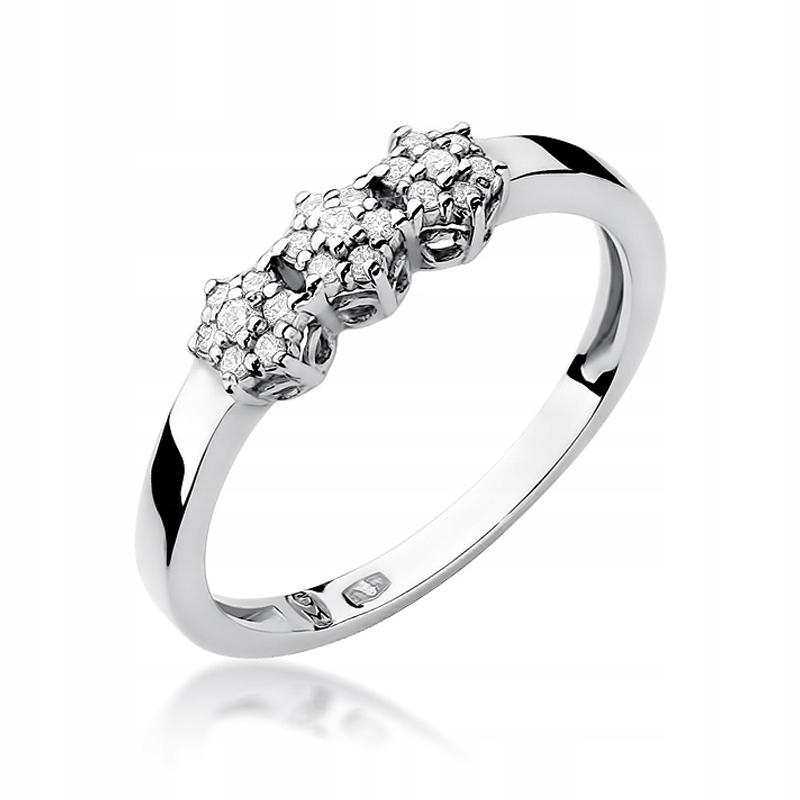 

Pierścionek Zaręczynowy Białe Złoto Brylant Grawer