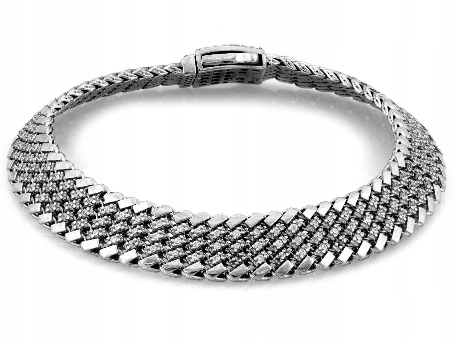 Dámský náramek ze stříbra 925, tuhý, efektní, ideální jako dárek