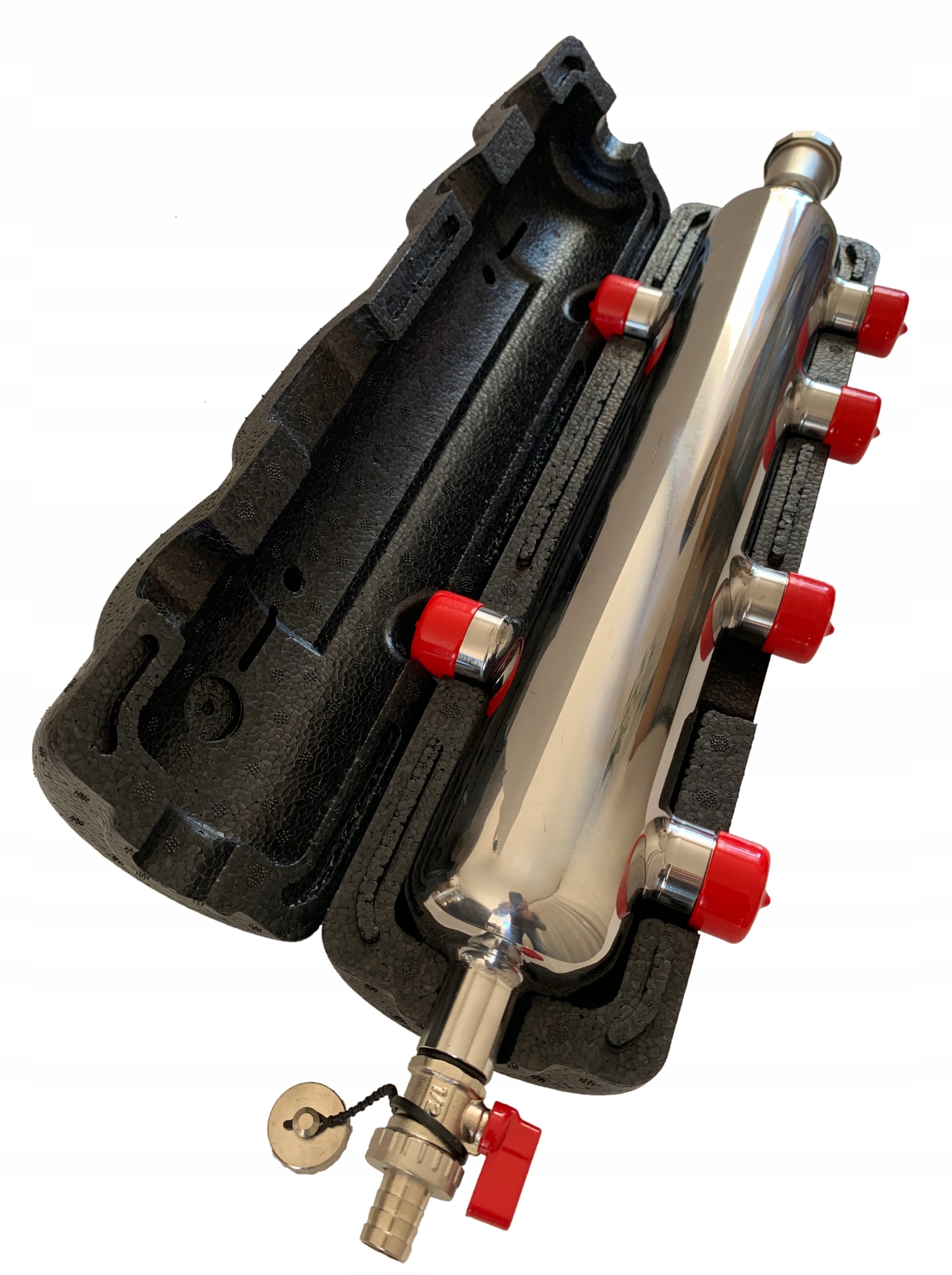 X-home Hydraulická Spojka 6 x 1" Zateplená Nerezová Ocel Se Síťkou