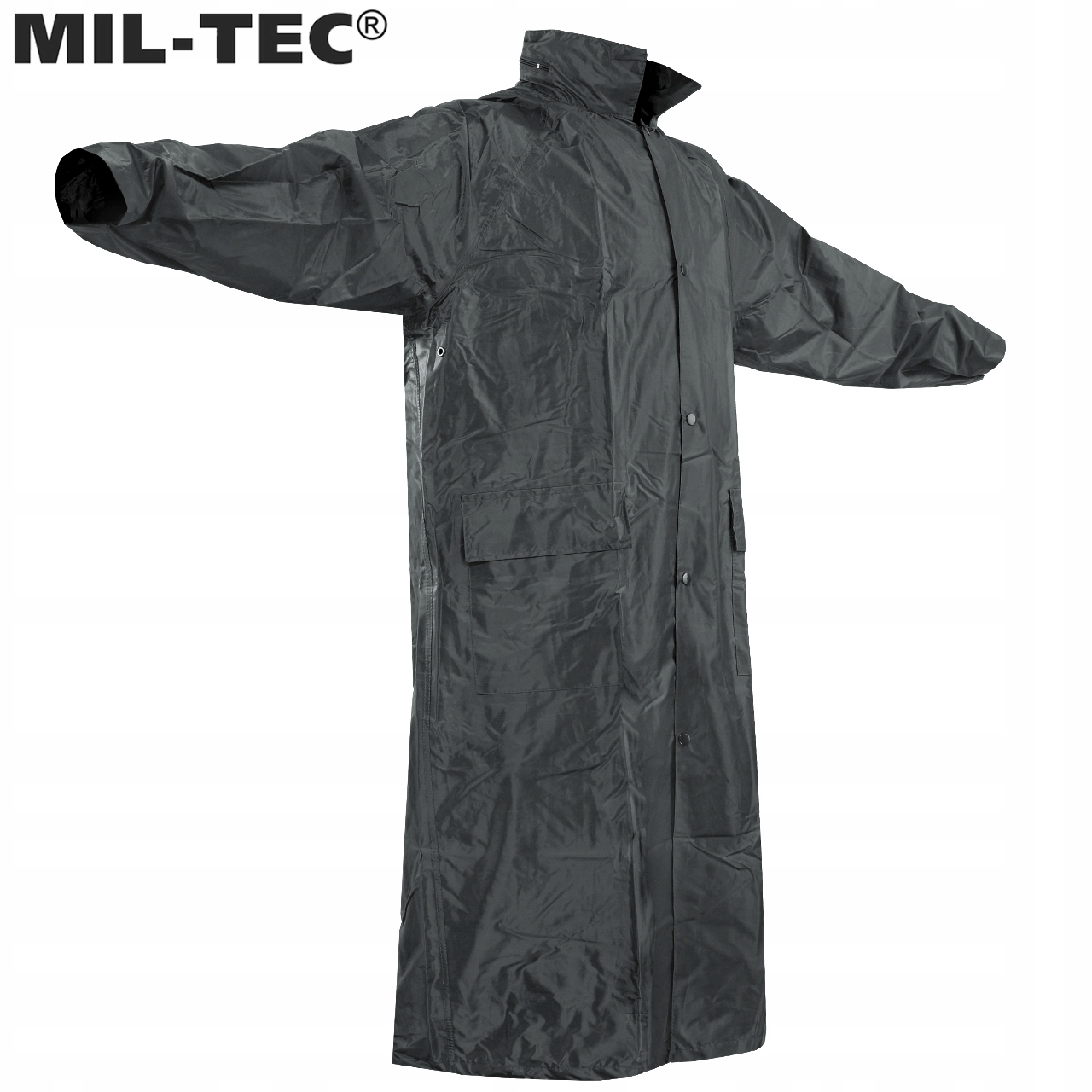Kurtka przeciwdeszczowa Mil-Tec Płaszcz Sztormiak Weather Coat Czarna S Kolor czarny