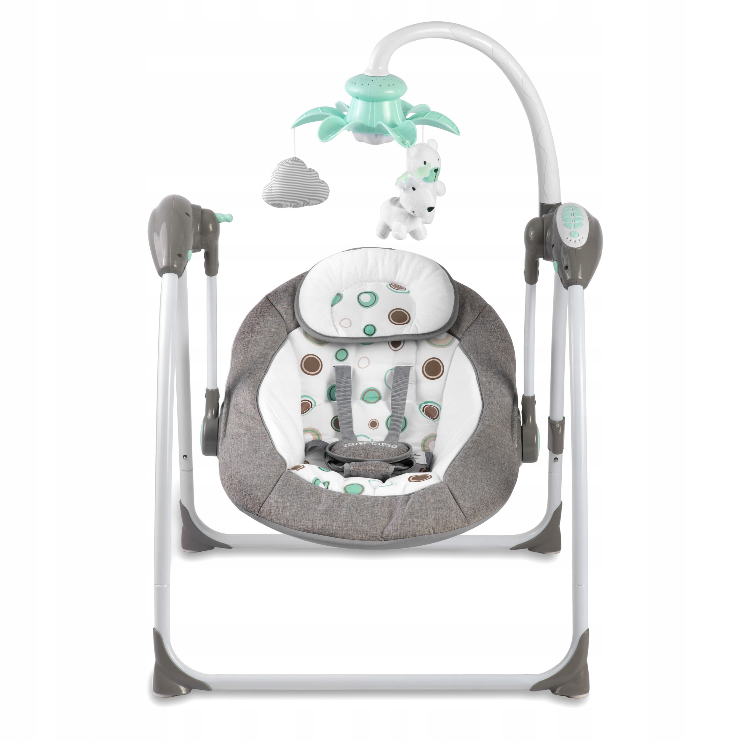 Leżaczek Bujaczek Automatyczny z muzyką Kołyska Multifunkcyjny Bezpieczny Wysokość produktu 66 cm