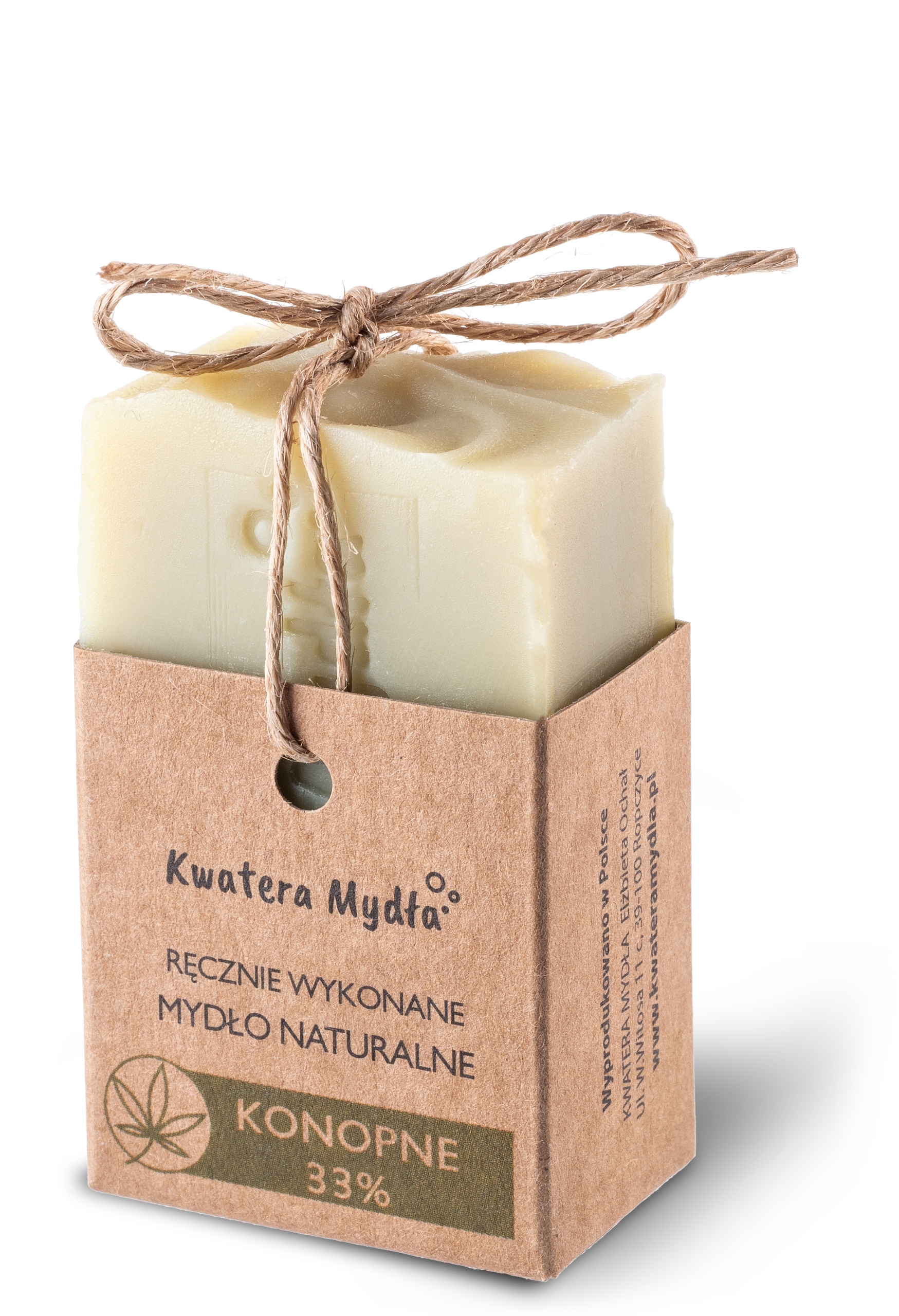 

Mydło Naturalne Konopne 33% 65 g KwateraMydła