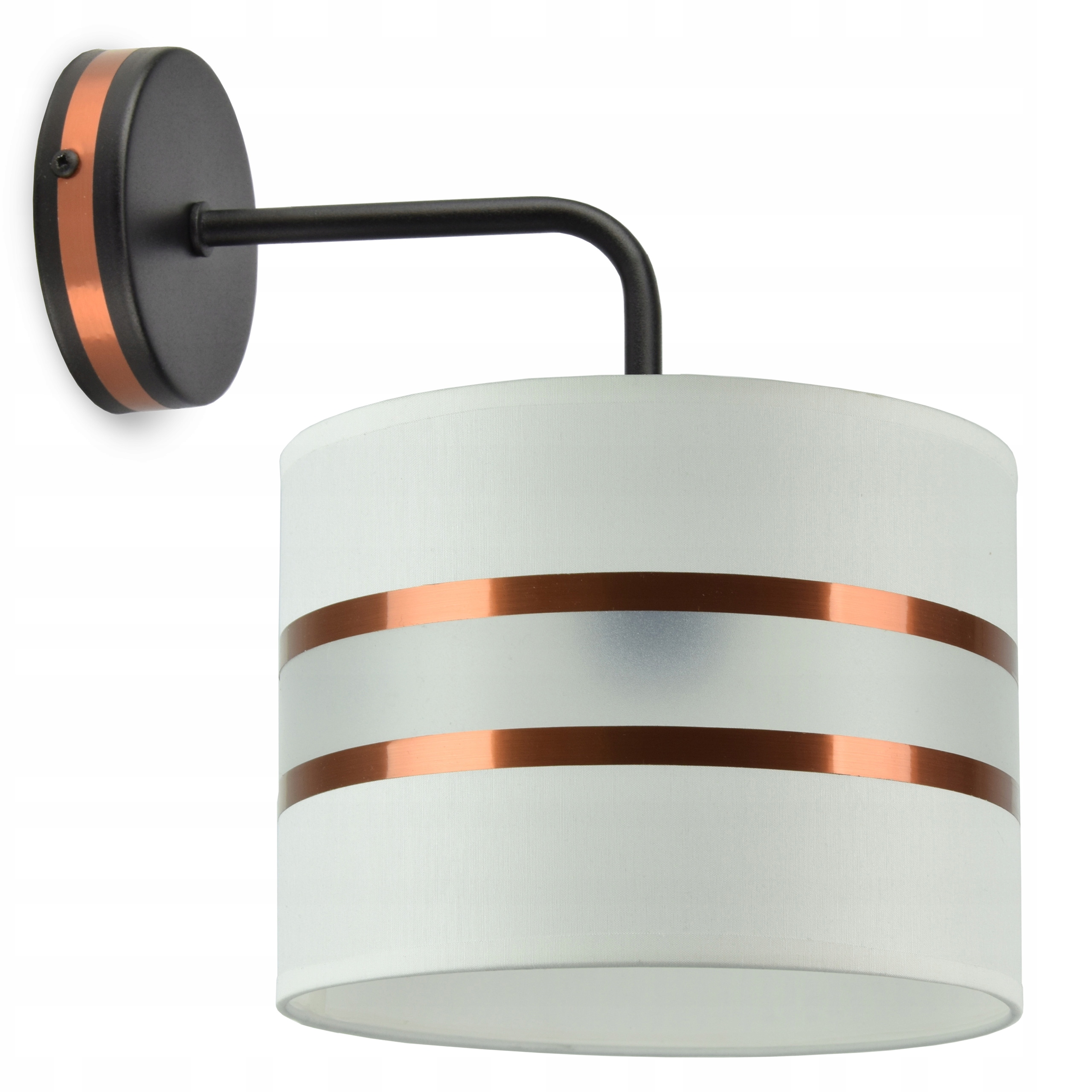 

Lampa Ścienna Kinkiet Miedziany Pasek Abażur Led