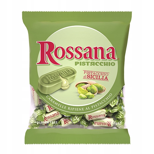 Cukierki Pistacjowe z Nadzienem Pistacjowym Rossana z Włoch 135g