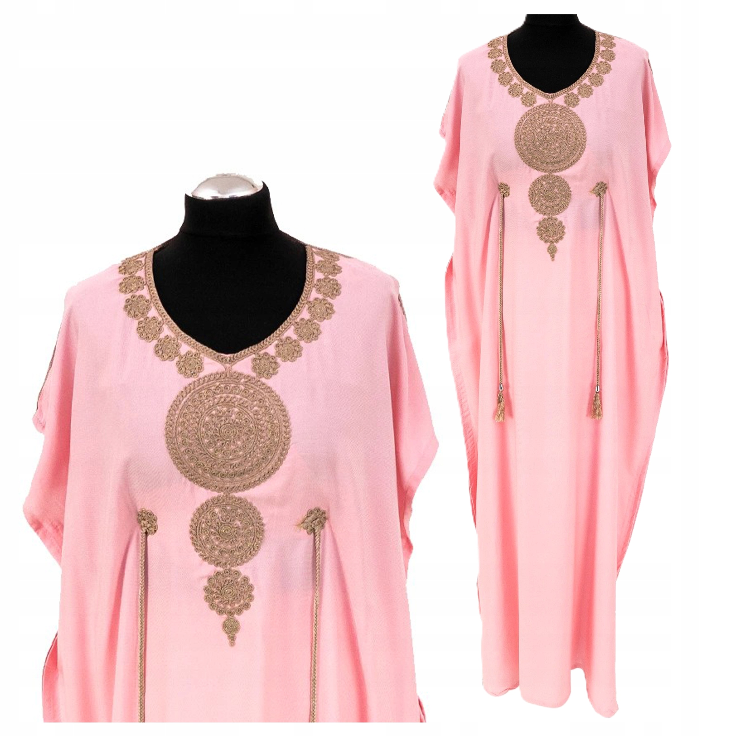 Šaty Letní Dlouhá Bavlněná Galabija Orientální Autentická Vyšívaná