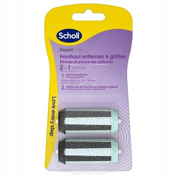Scholl Expert Care, vyměnitelné rotační hlavice 2v1, 2 kusy