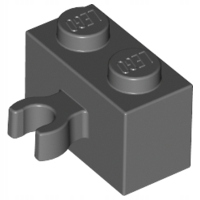 

Lego 30237b Klocek Z Uchwytem 1x2 szary c NOWY(1g)