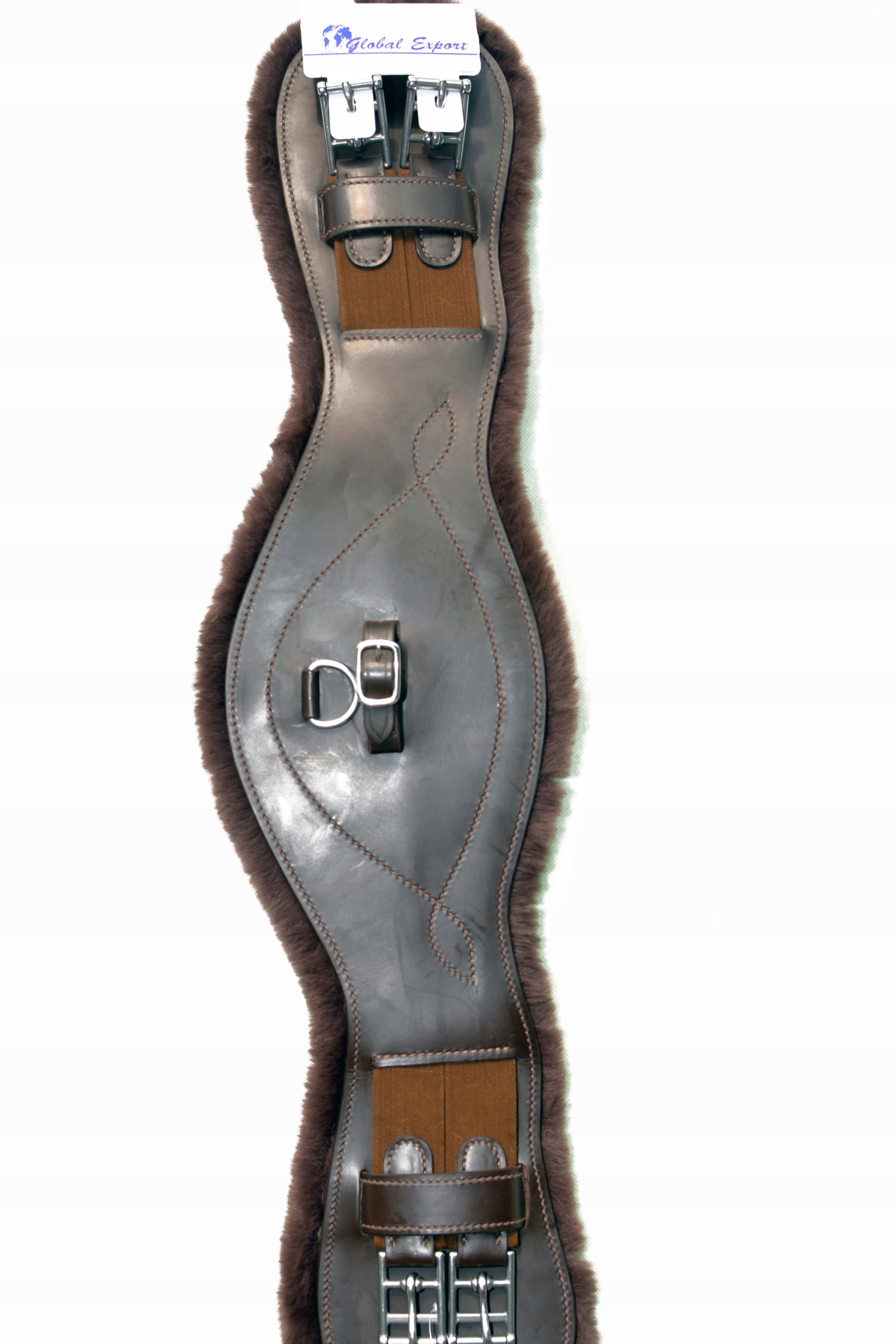 Jezdecký Pás S Gumami 65 CM S Kožešinou