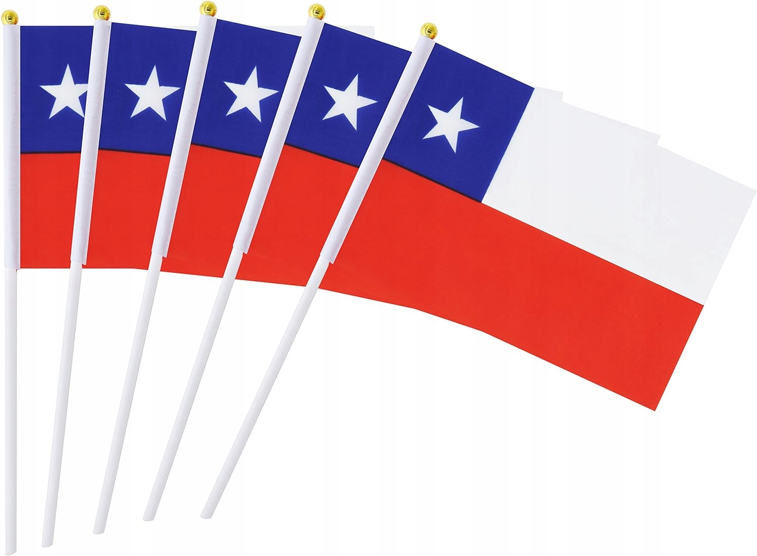 Flaga 14 cm x 21 cm Długość uchwytu 32 cm