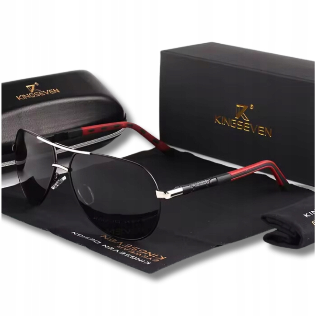 Okulary Przeciwsłoneczne Męskie Kingseven Polaryzacja UV400 Zestaw ETUIl