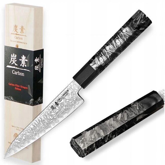 Malý lúpací nôž Utility 140 mm Dellinger Carbon Fiber Octagon