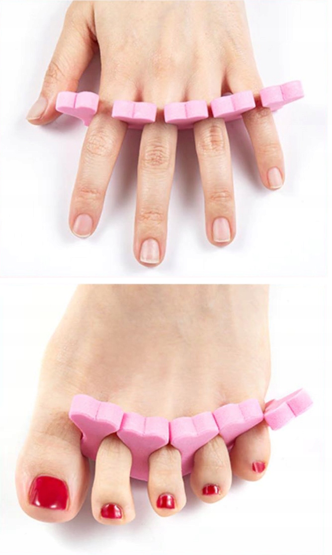 Separator do paznokci różowy miękki do pedicure 1 Para Pink Soft Liczba sztuk 2 szt.