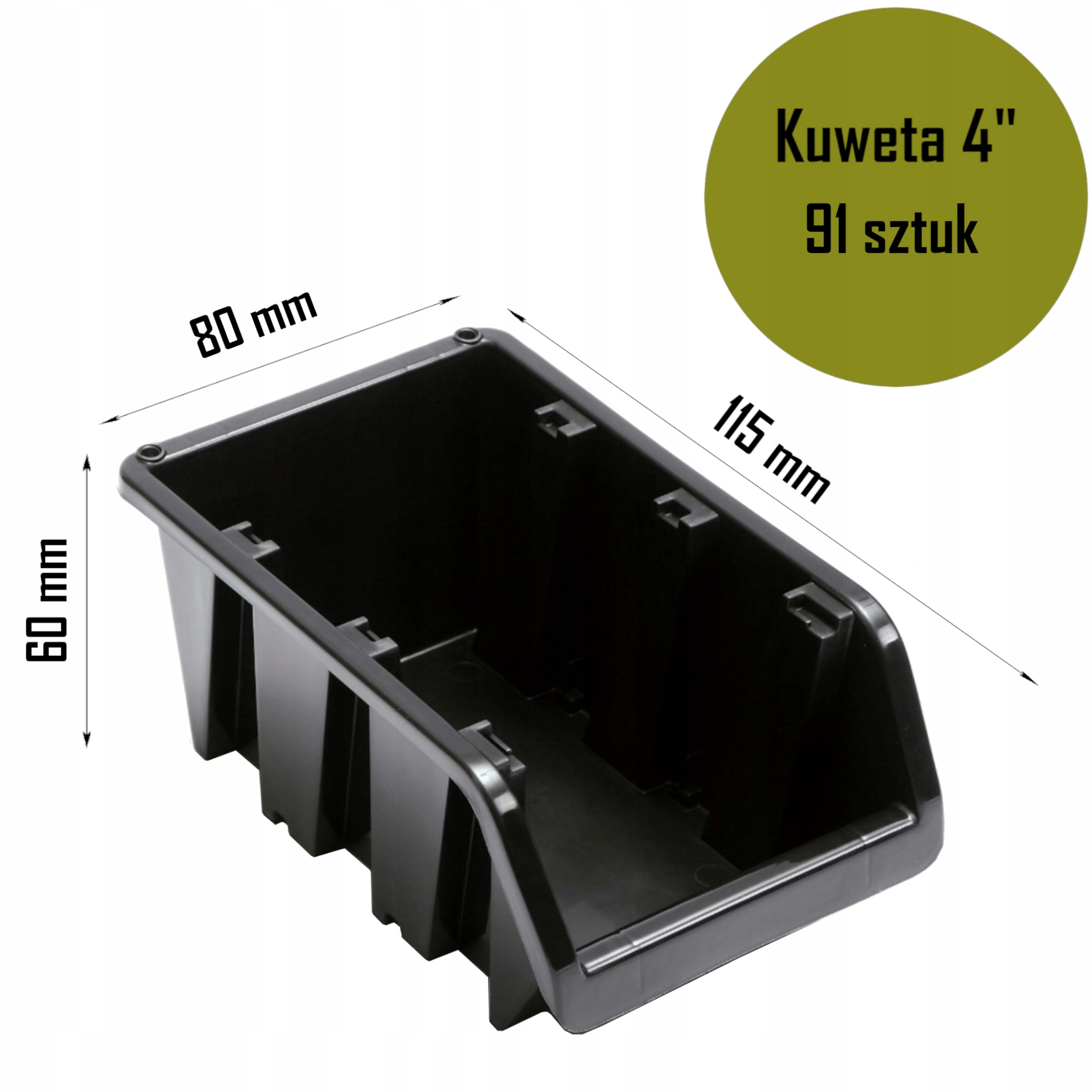 TABLICA NARZĘDZIOWA 115x117cm 91 kuwet czarnych Marka inna