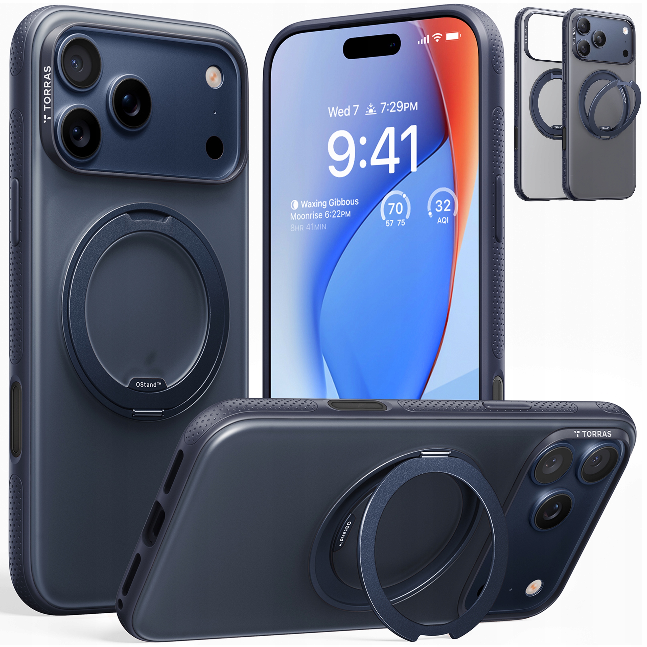 Torras Ostand Fitness Case – Pouzdro MagSafe s držákem pro iPhone 17 Pro Cover