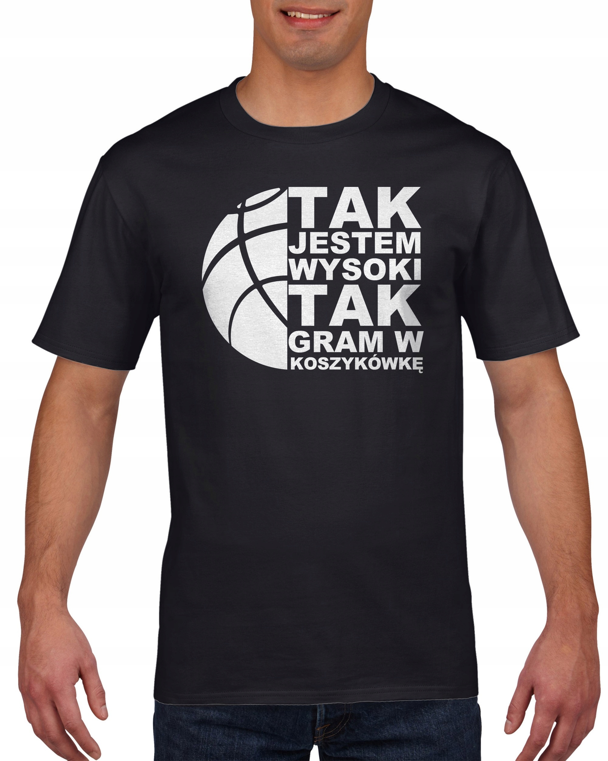 

Koszulka męska Jestem wysoki gram w koszykówkę S
