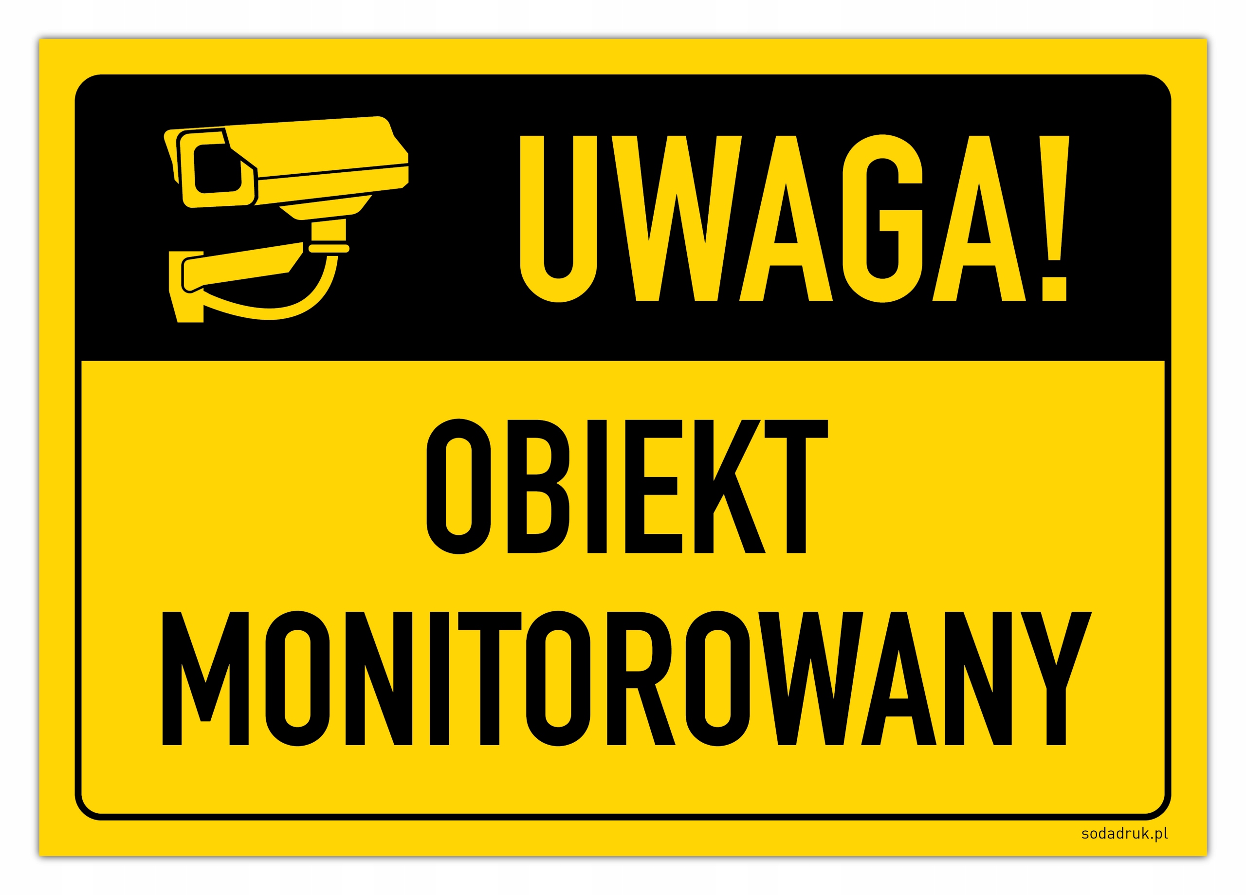 

Obiekt Monitorowany, tabliczka 30x21cm laminowana