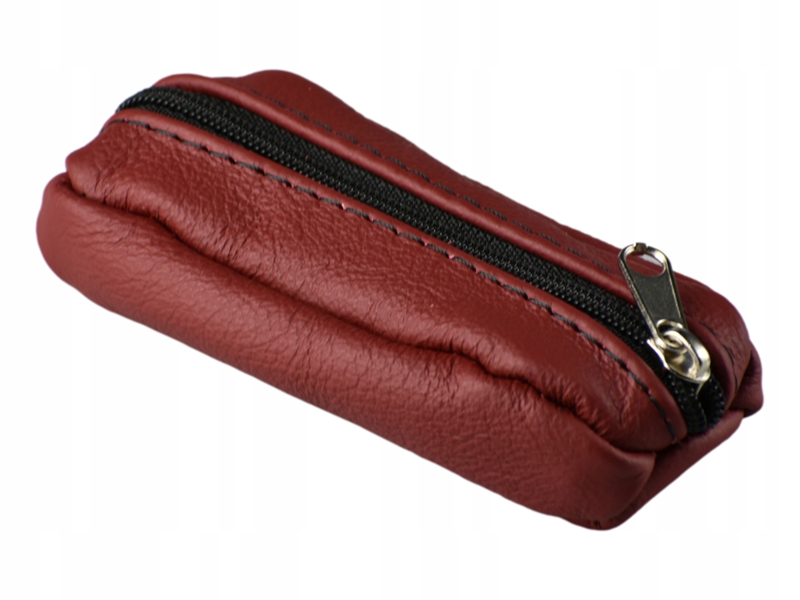 

Brelok na klucze bordowy skóra naturalna