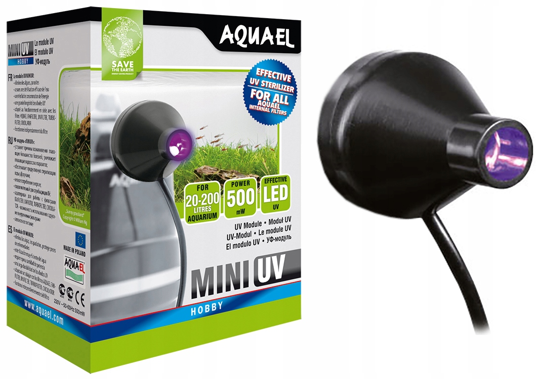 

Aquael Uv Mini Led Lampa Uv-c Sterylizator Do 50L