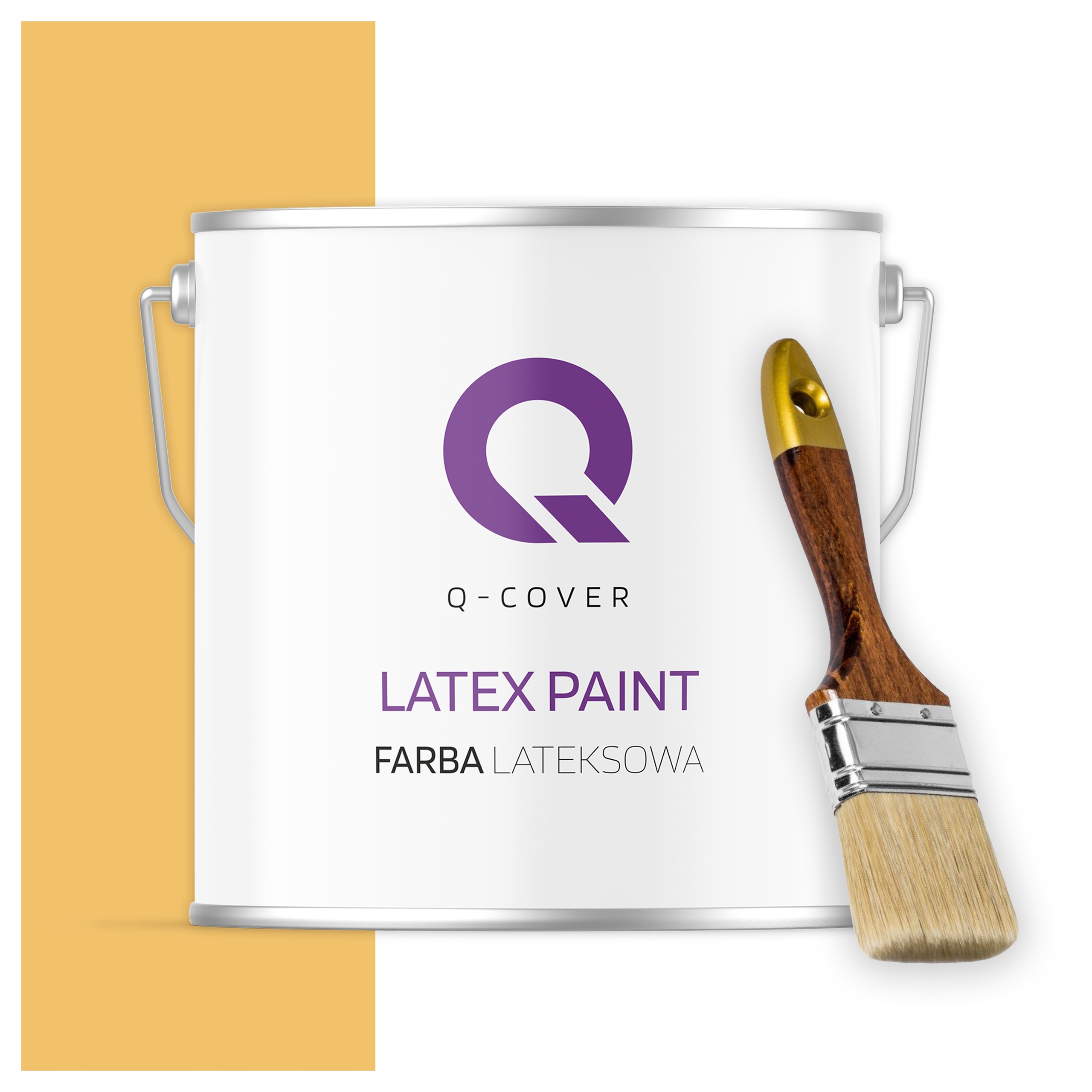 Latexová farba na steny stropov Hlboký mat 5L Medová H6554 štetec