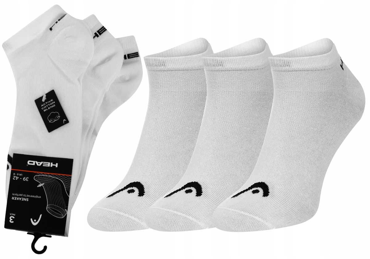 

Head Skarpetki Stopki 3 Pary White r.39-42