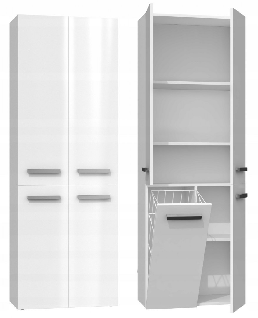 

Szafka Łazienkowa Regał Słupek Nel DD 1K Kosz 60CM
