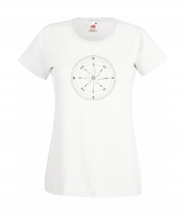 

S Koszulka Damska Róża Wiatrów Mapa Wzory