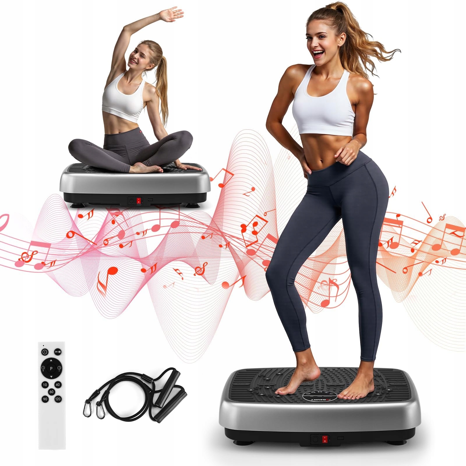 PLATFORMA WIBRACYJNA DUAL MOTOR TRENING CAŁEGO CIAŁA 204 KG MOSUNY