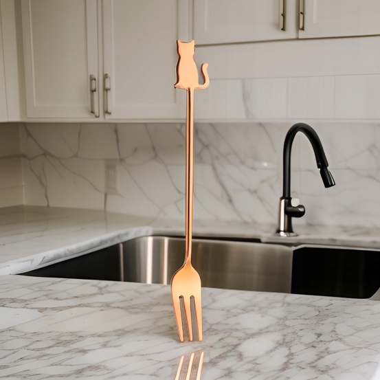 WIDELEC WIDELCZYK KOT KOTEK na PREZENT ROSE GOLD 1szt - PREZENT DLA KOCIARY Marka inna