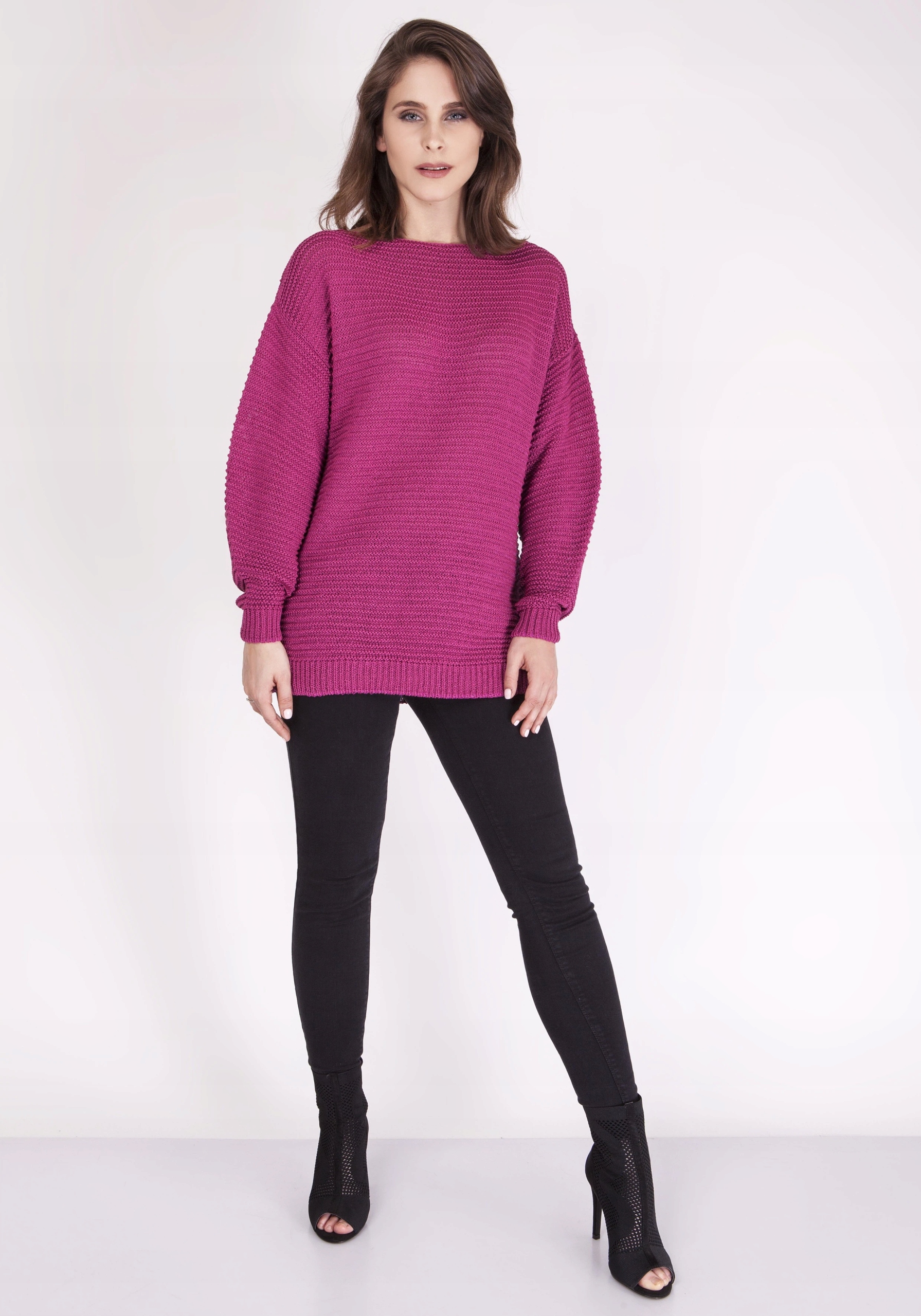 Růžový svetr Beatrix 097 odstín amarant, velikost M