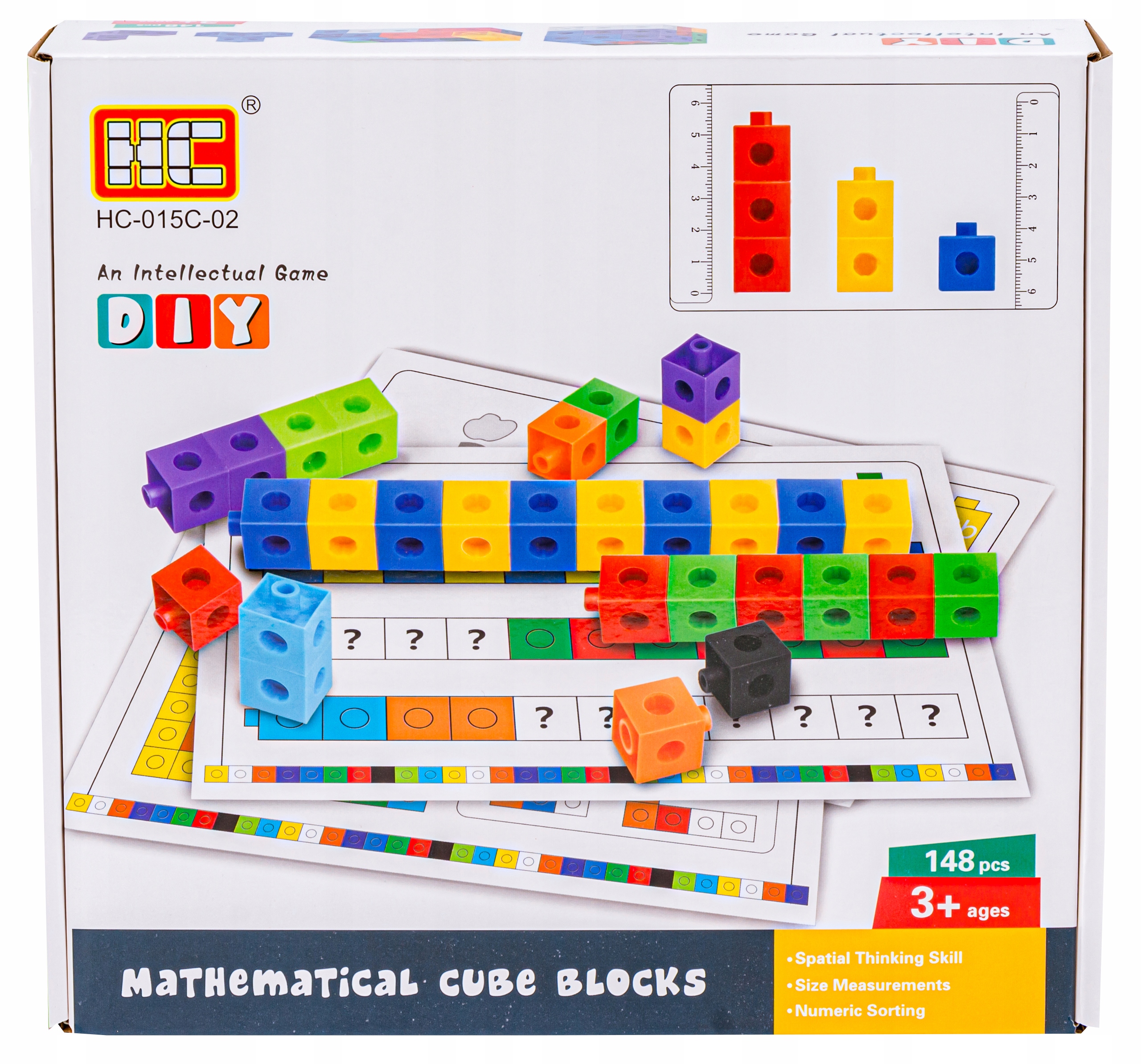 Edukacyjna LOGICZNA GRA DLA DZIECI NAUKA MATEMATYKI KLOCKI układanka EAN (GTIN) 5904659178514