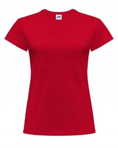 

T-shirt damski czerwony Jhk 170 g 100% bawełna XXL
