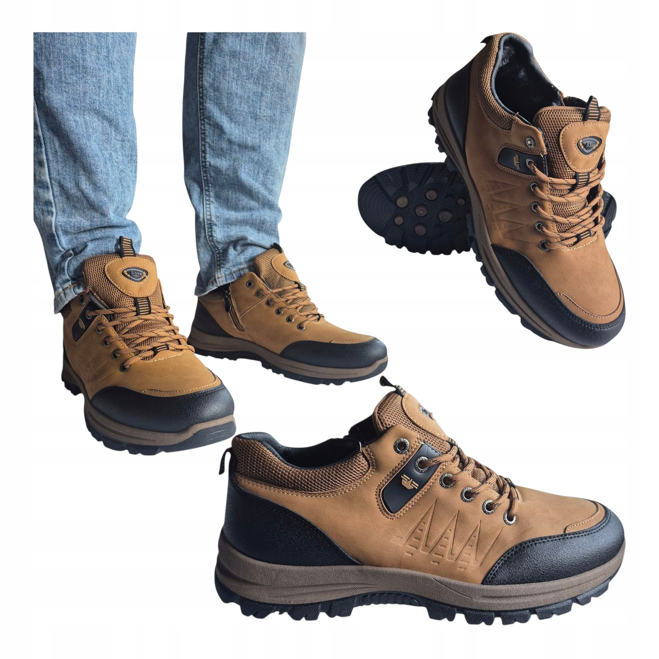 Pánské sportovní tenisky Adidas Trekkingové kožené semišové béžové 45