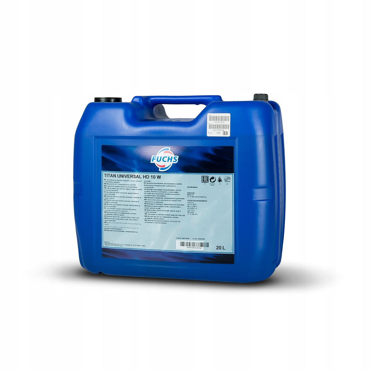 OLEJ FUCHS TITAN UNIVERSAL HD 10W 20L