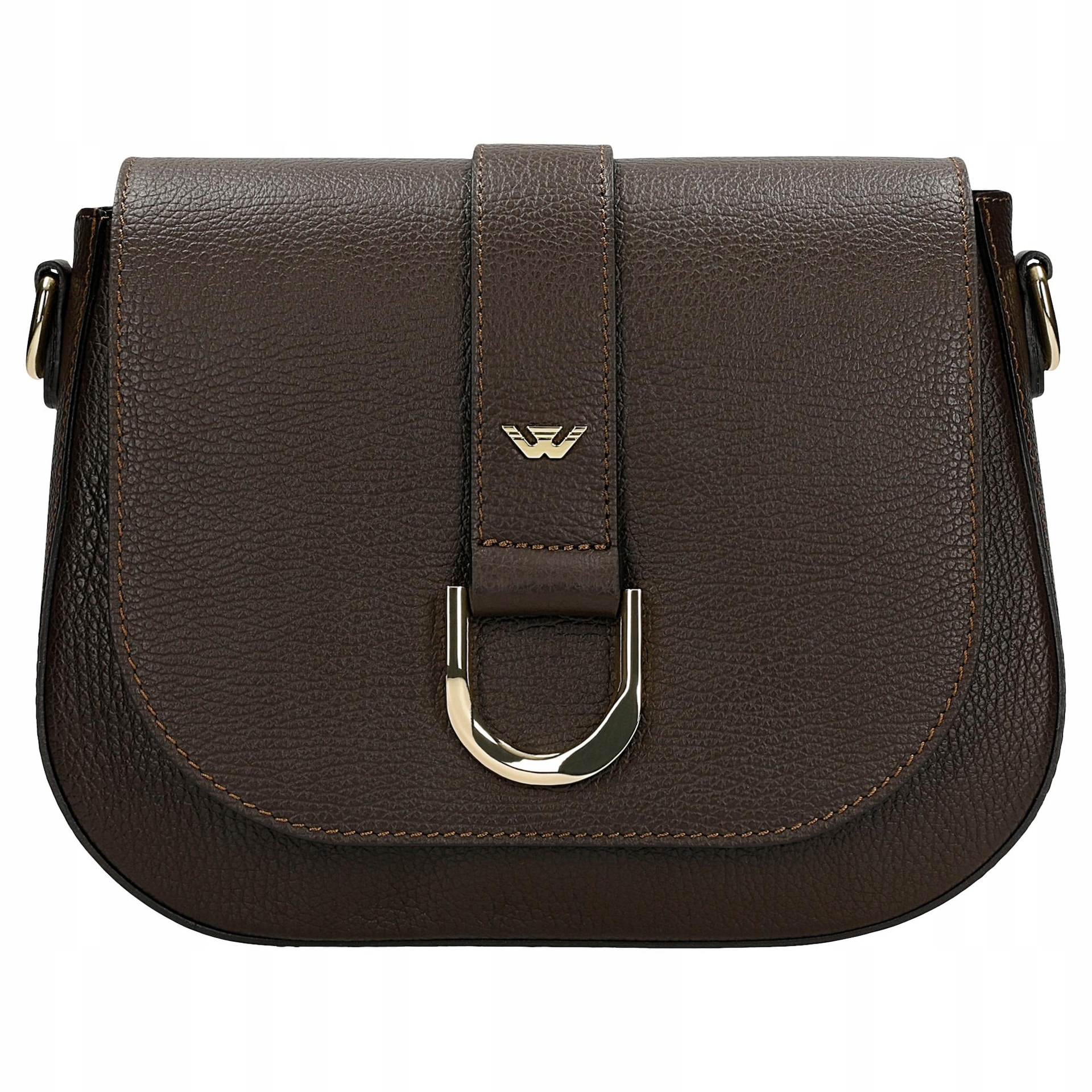 Malá kožená kabelka v čokoládově hnědé barvě