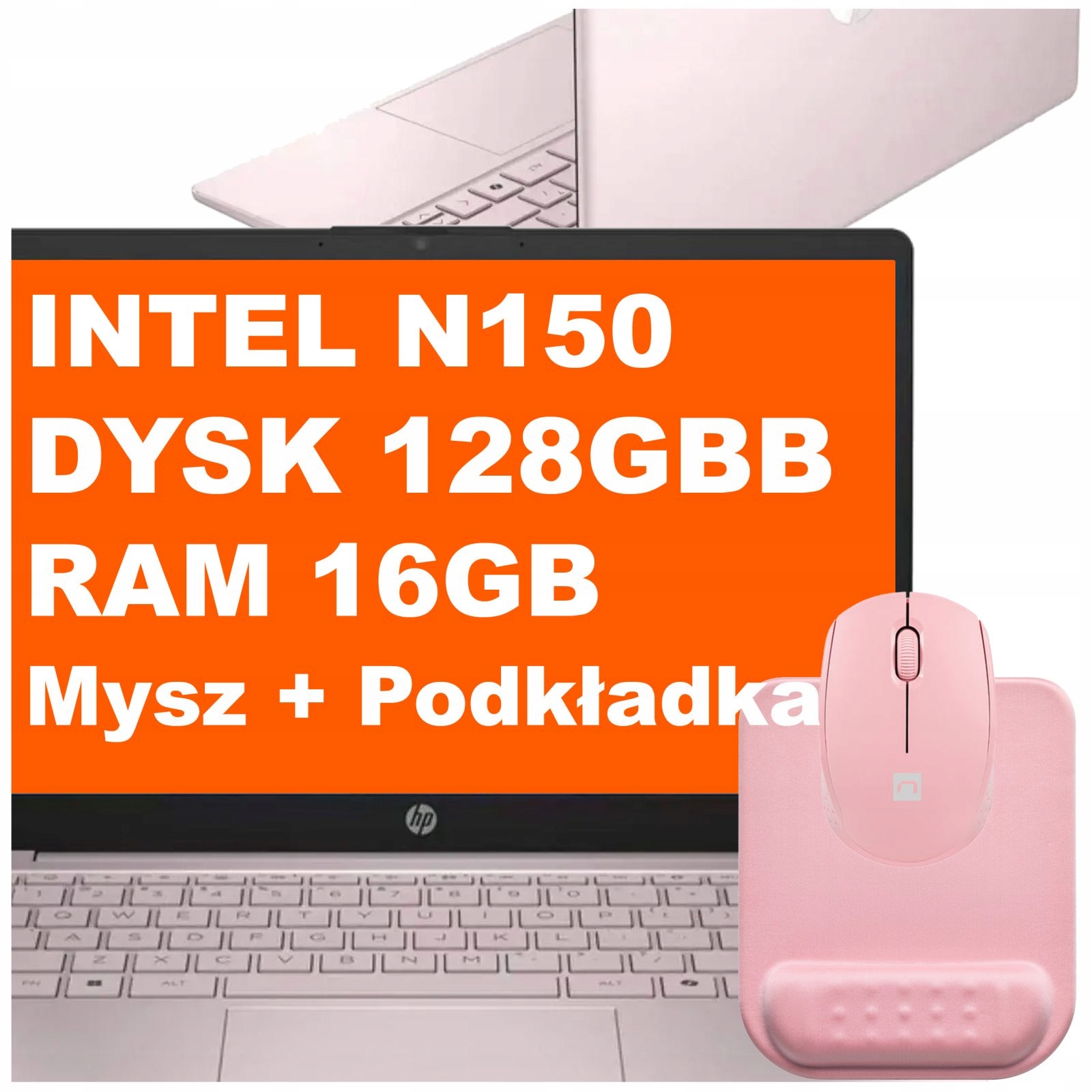 Laptop Hp 14-ep Intel N 16GB 128GB Intel Uhd Hd Win11 Różowy Mysz Podkładka