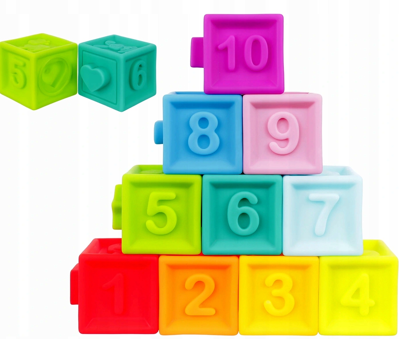 

Zestaw 10 szt. Miękkie Sensoryczne Klocki Dźwięk