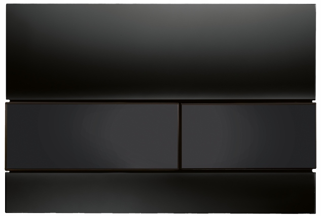 Tece Square černé splachovací tlačítko pro Wc