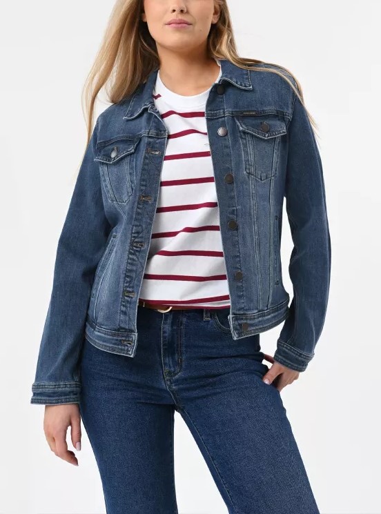 Modrá dámská krátká džínová bunda Volcano J-luna 4XL